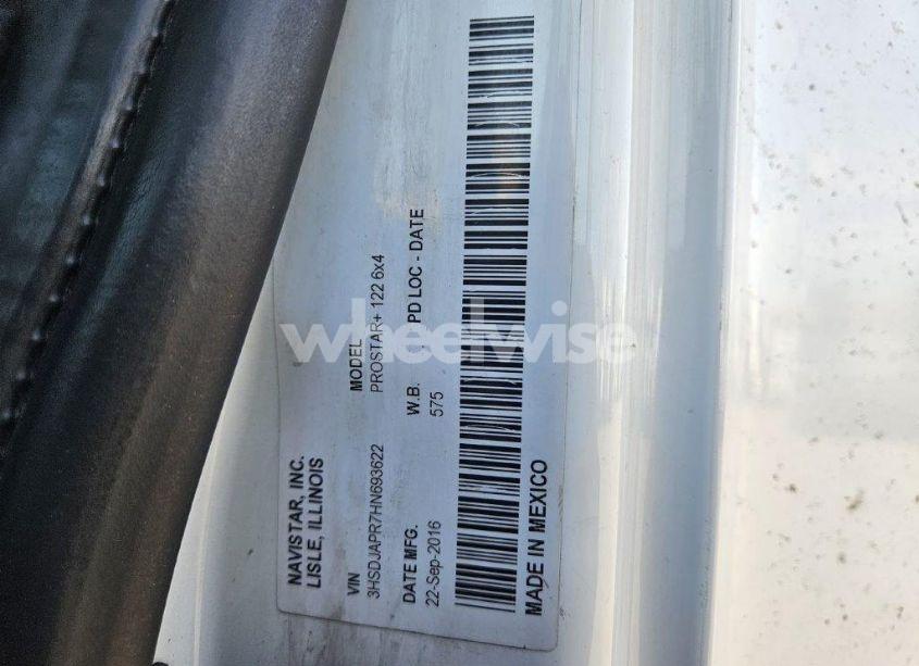 Photo 9 of 2017 International Prostar+ (VIN 3HSDJAPR7HN693622)