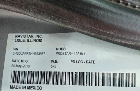 Photo 9 of 2017 International Prostar+ (VIN 3HSDJAPR9HN653977)