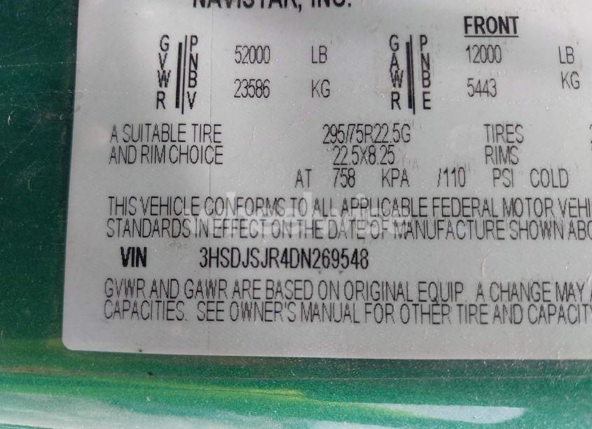 Photo 8 of 2013 International Prostar N/A (VIN 3HSDJSJR4DN269548)