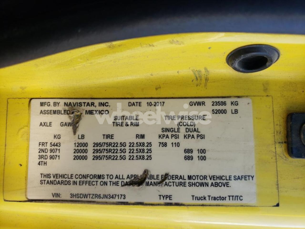 Photo 10 of 2018 INTERNATIONAL RH613 SEMI TRUCK (VIN 3HSDWTZR6JN347173)