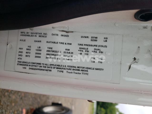 Photo 4 of 2024 INTERNATIONAL LT625 SEMI TRUCK (VIN 3HSDZAPR5RN746795)