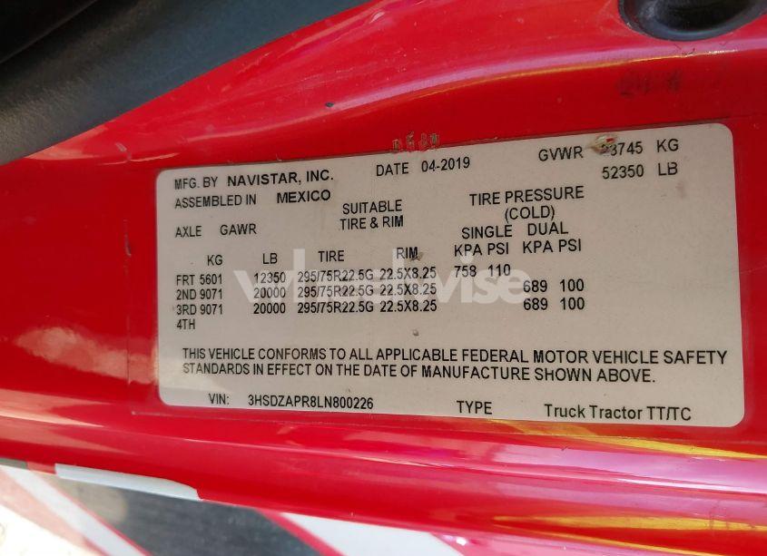 Photo 8 of 2020 International Lt (VIN 3HSDZAPR8LN800226)