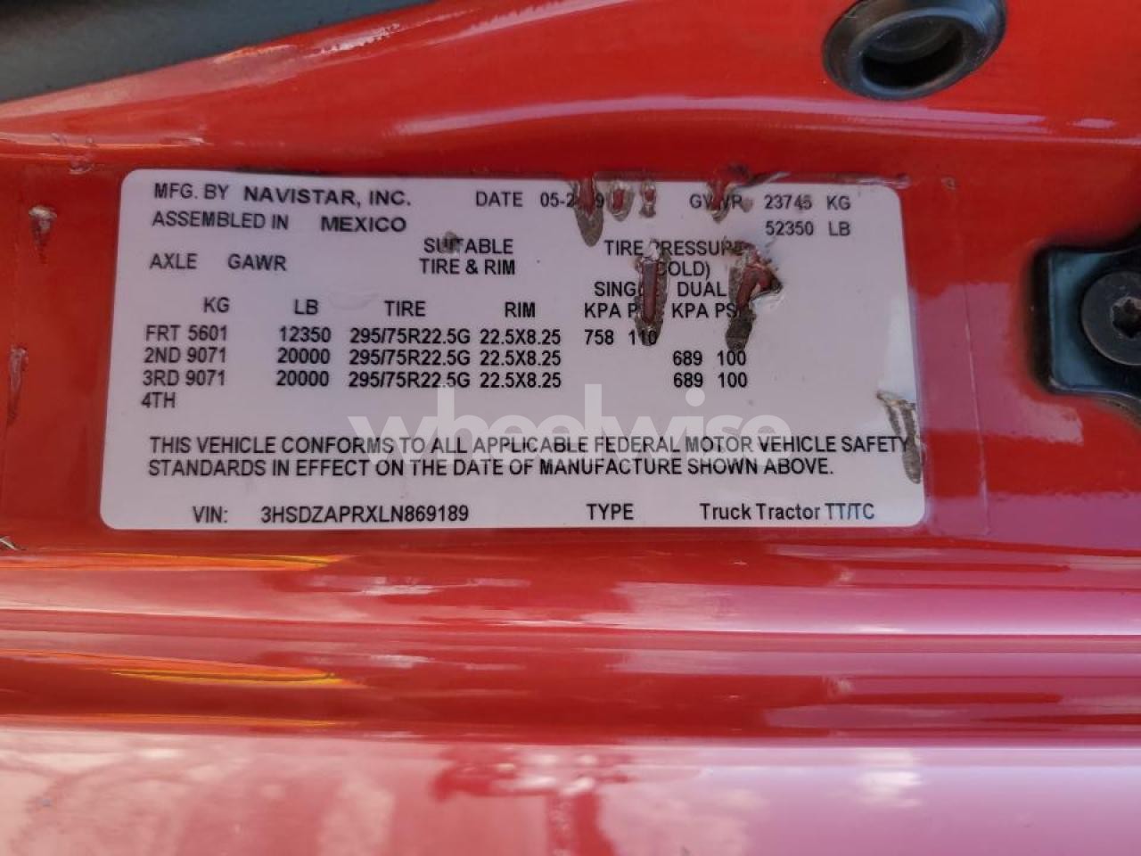 Photo 10 of 2020 INTERNATIONAL LT625 SEMI TRUCK (VIN 3HSDZAPRXLN869189)