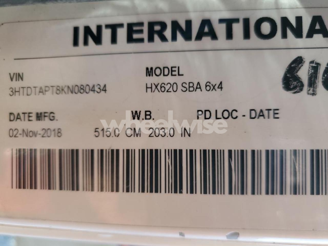 Photo 10 of 2019 INTERNATIONAL HX620 DUMP TRUCK (VIN 3HTDTAPT8KN080434)