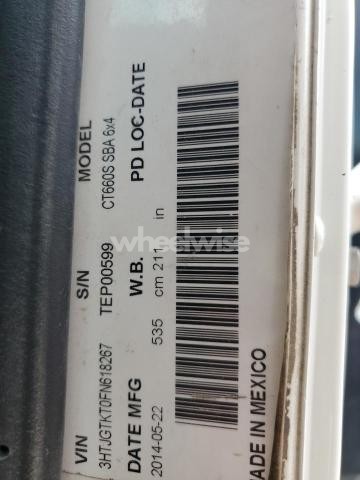 Photo 7 of 2015 CATERPILLAR CT660S DUMP TRUCK (VIN 3HTJGTKT0FN618267)