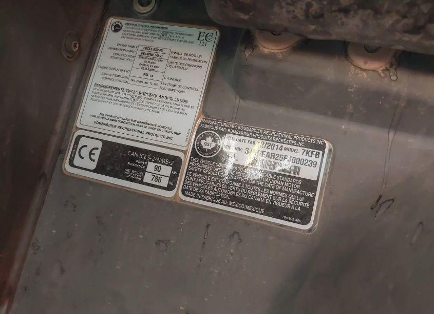 Photo 10 of 2015 Can-am Maverick MAX 1000R TURBO X DS (VIN 3JBPEAR25FJ000239)