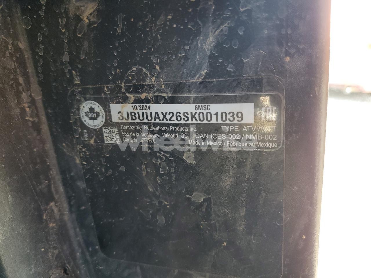 Photo 10 of 2025 OTHER MOTORCYCLE CAN AM DEFENDER (VIN 3JBUUAX26SK001039)