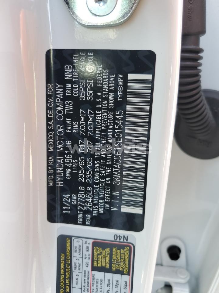 Photo 13 of 2025 HYUNDAI TUCSON SE (VIN 3KMJACDE1SE015445)