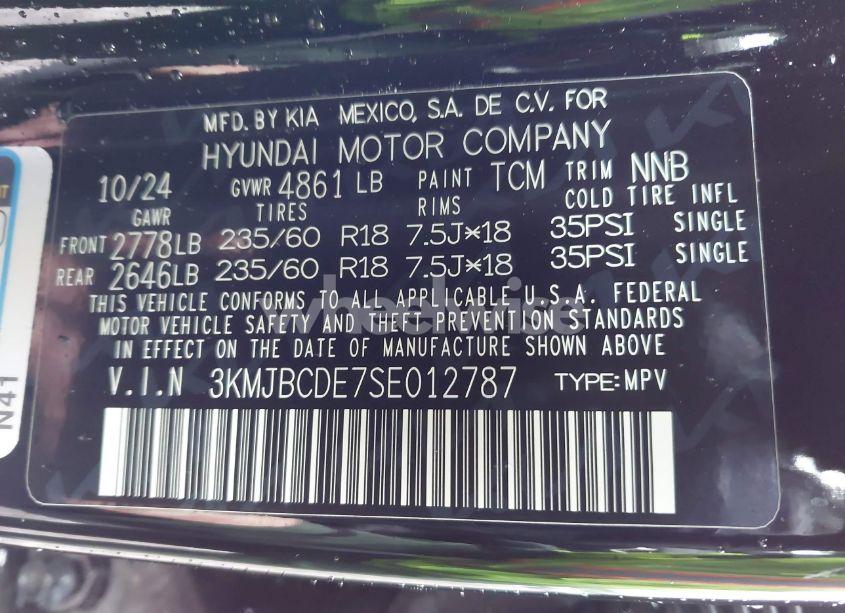 Photo 9 of 2025 Hyundai Tucson SEL (VIN 3KMJBCDE7SE012787)