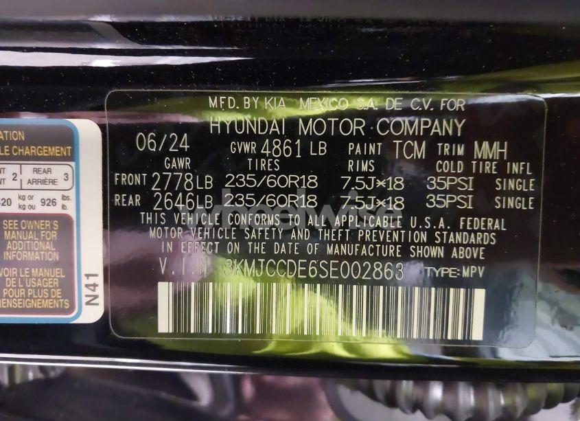 Photo 9 of 2025 Hyundai Tucson SEL CONVENIENCE (VIN 3KMJCCDE6SE002863)