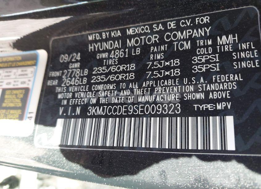 Photo 9 of 2025 Hyundai Tucson SEL CONVENIENCE (VIN 3KMJCCDE9SE009323)