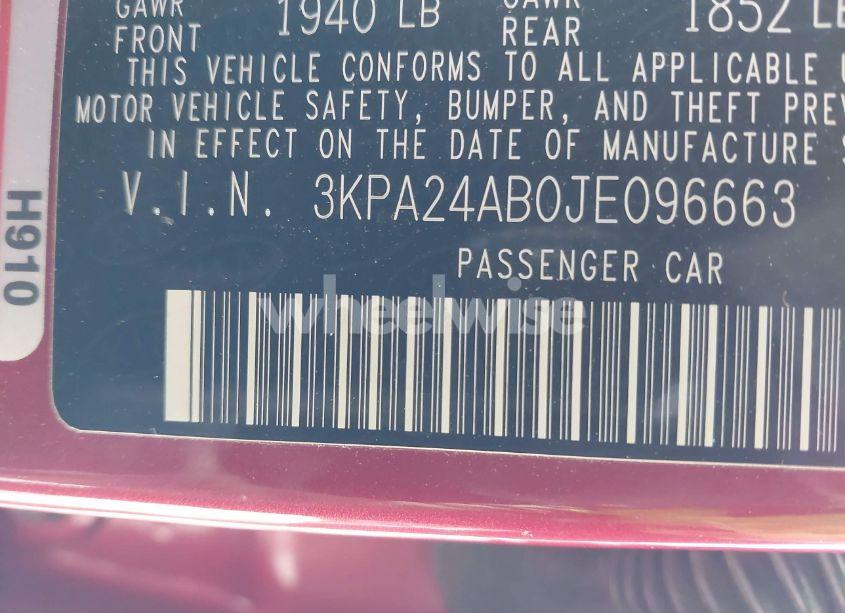 Photo 9 of 2018 Kia Rio S (VIN 3KPA24AB0JE096663)