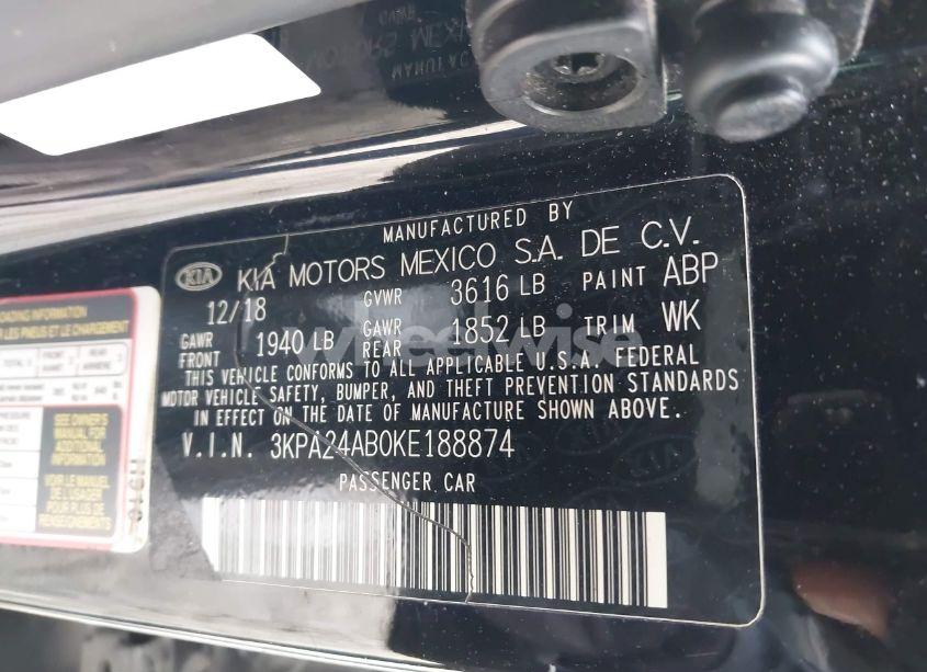 Photo 9 of 2019 Kia Rio S (VIN 3KPA24AB0KE188874)