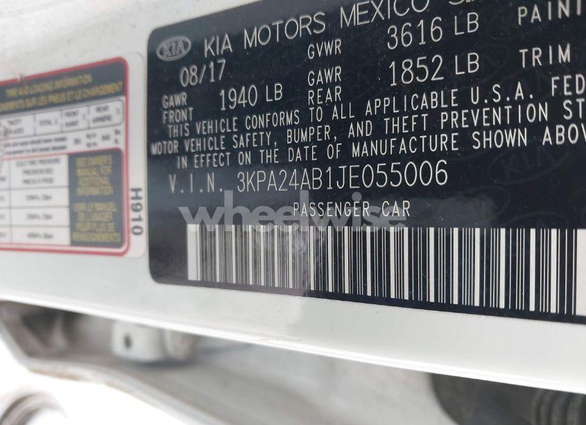 Photo 9 of 2018 Kia Rio S (VIN 3KPA24AB1JE055006)