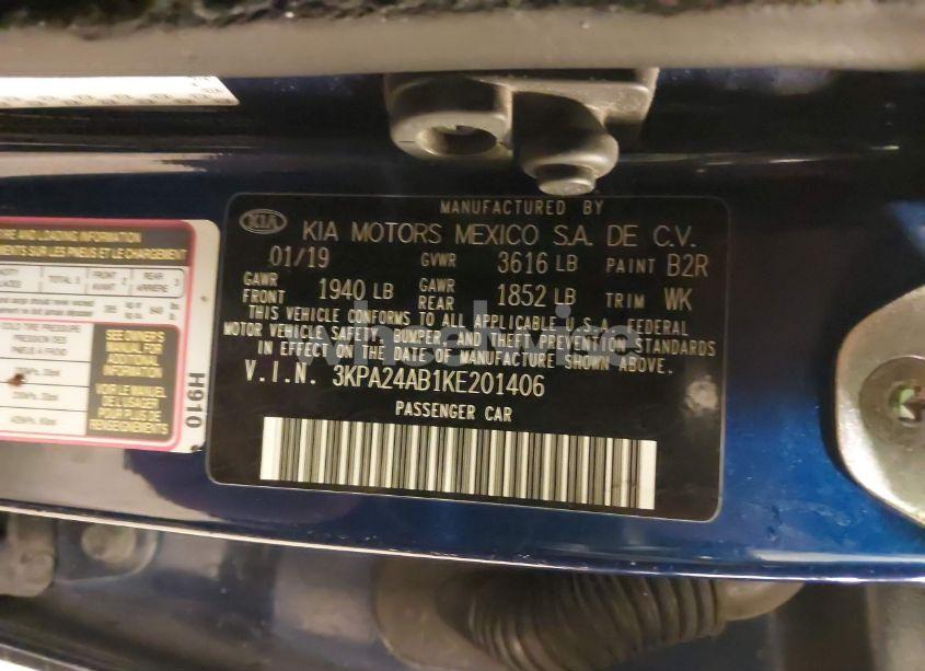 Photo 9 of 2019 Kia Rio S (VIN 3KPA24AB1KE201406)