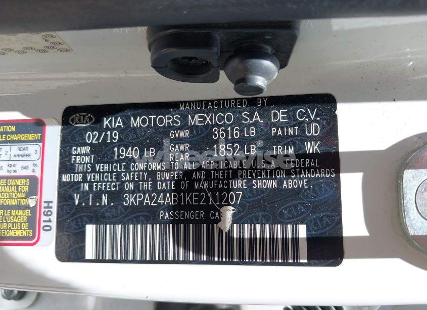 Photo 9 of 2019 Kia Rio LX (VIN 3KPA24AB1KE211207)