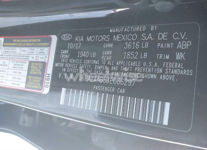 Photo 9 of 2018 Kia Rio S (VIN 3KPA24AB5JE066297)