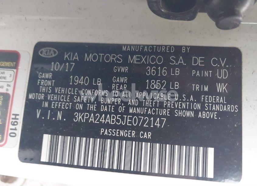 Photo 9 of 2018 Kia Rio S (VIN 3KPA24AB5JE072147)