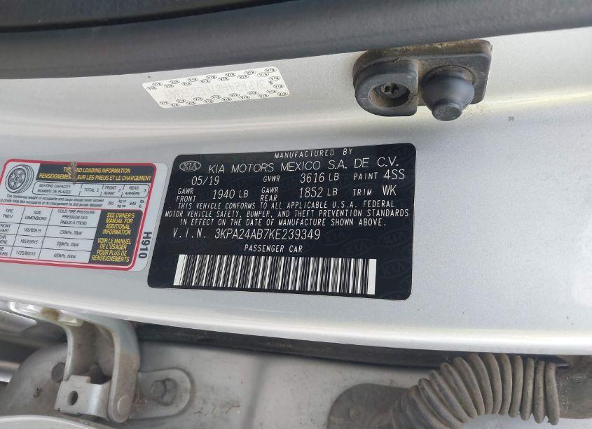 Photo 9 of 2019 Kia Rio S (VIN 3KPA24AB7KE239349)