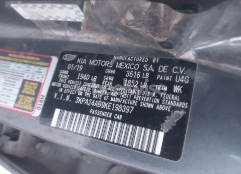 Photo 9 of 2019 Kia Rio S (VIN 3KPA24AB9KE198397)