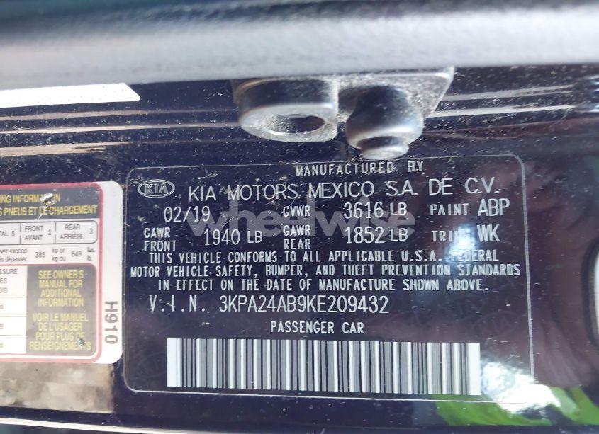 Photo 9 of 2019 Kia Rio S (VIN 3KPA24AB9KE209432)