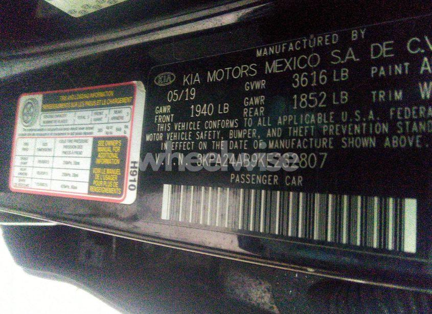 Photo 9 of 2019 Kia Rio S (VIN 3KPA24AB9KE232807)