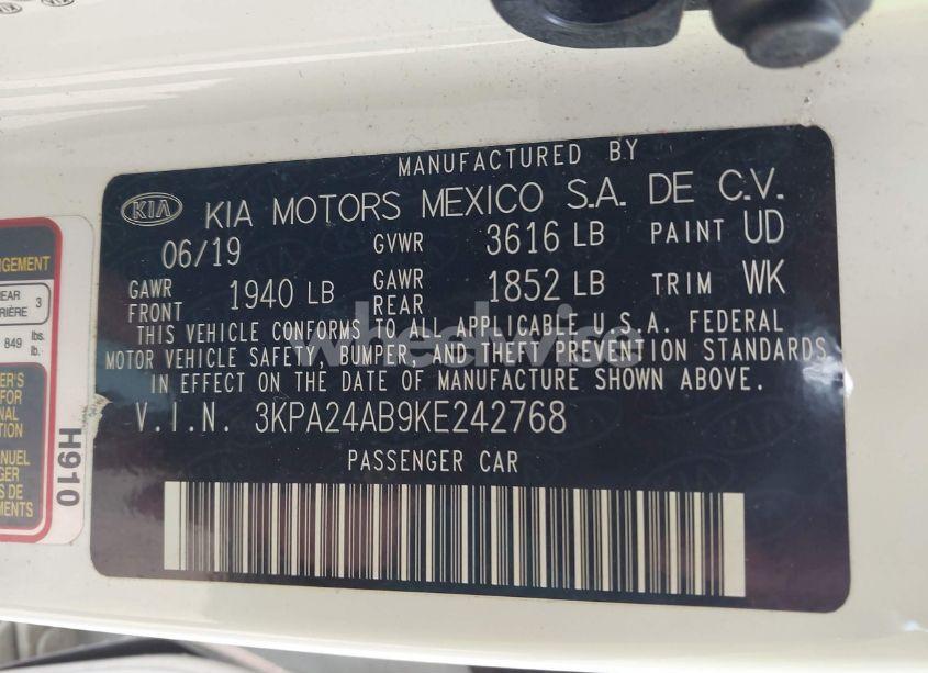 Photo 9 of 2019 Kia Rio LX (VIN 3KPA24AB9KE242768)