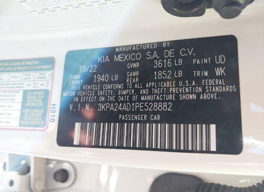 Photo 9 of 2023 Kia Rio S (VIN 3KPA24AD1PE528882)