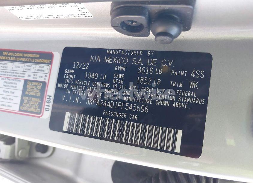 Photo 9 of 2023 Kia Rio S (VIN 3KPA24AD1PE545696)