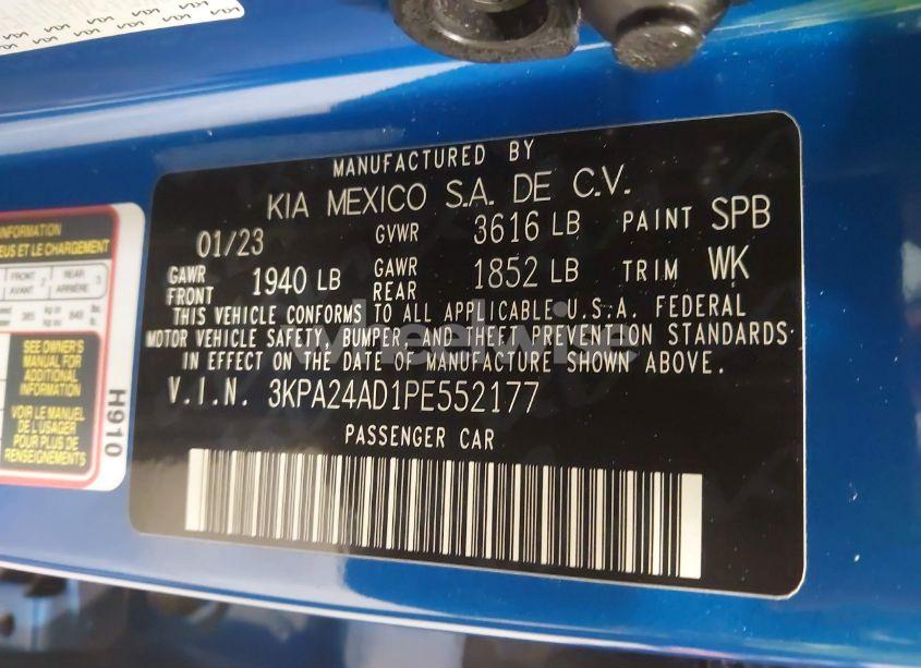 Photo 9 of 2023 Kia Rio S (VIN 3KPA24AD1PE552177)
