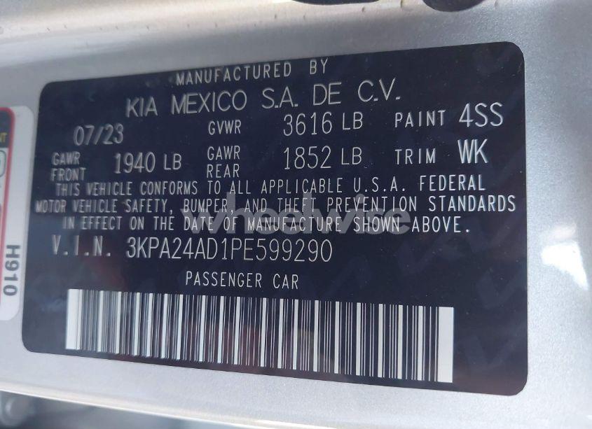 Photo 9 of 2023 Kia Rio LX (VIN 3KPA24AD1PE599290)