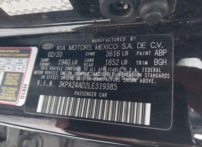 Photo 9 of 2020 Kia Rio S (VIN 3KPA24AD2LE319385)