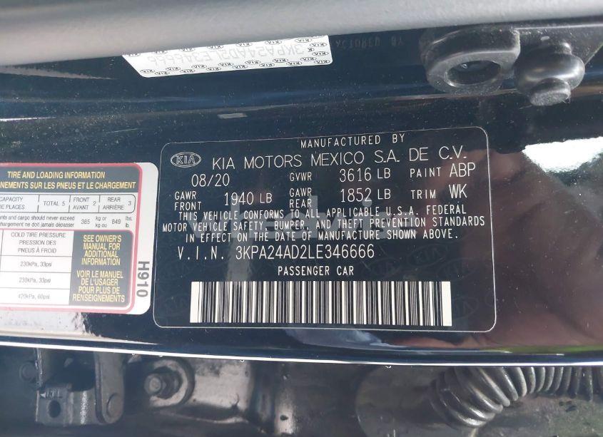 Photo 9 of 2020 Kia Rio S (VIN 3KPA24AD2LE346666)