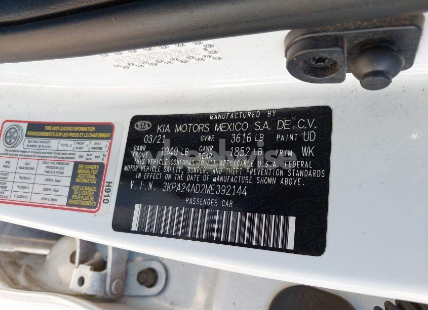 Photo 9 of 2021 Kia Rio LX (VIN 3KPA24AD2ME392144)