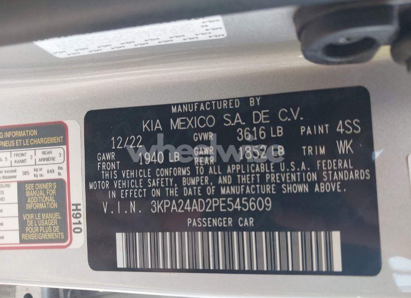 Photo 9 of 2023 Kia Rio S (VIN 3KPA24AD2PE545609)