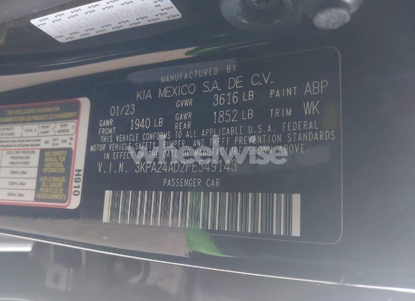 Photo 9 of 2023 Kia Rio S (VIN 3KPA24AD2PE549143)