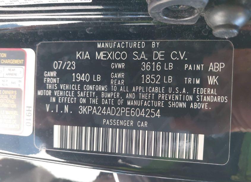 Photo 4 of 2023 Kia Rio S (VIN 3KPA24AD2PE604254)