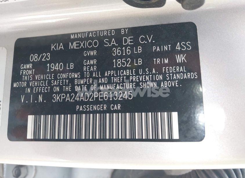 Photo 9 of 2023 Kia Rio S (VIN 3KPA24AD2PE613245)