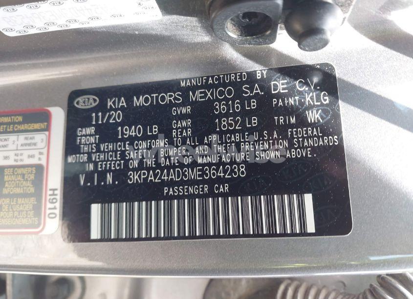 Photo 9 of 2021 Kia Rio S (VIN 3KPA24AD3ME364238)