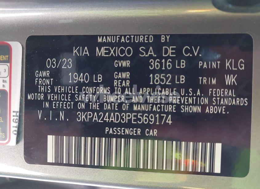 Photo 9 of 2023 Kia Rio S (VIN 3KPA24AD3PE569174)