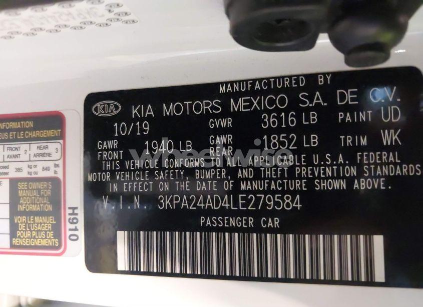 Photo 9 of 2020 Kia Rio S (VIN 3KPA24AD4LE279584)