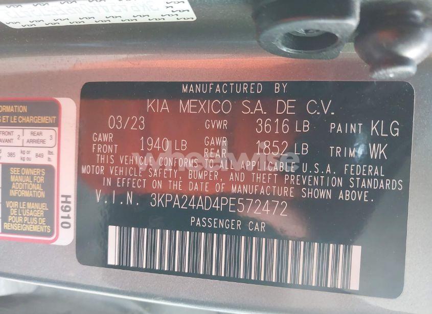Photo 9 of 2023 Kia Rio S (VIN 3KPA24AD4PE572472)