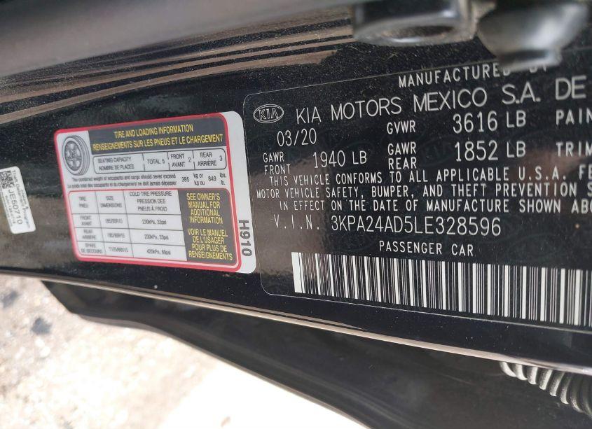 Photo 9 of 2020 Kia Rio S (VIN 3KPA24AD5LE328596)