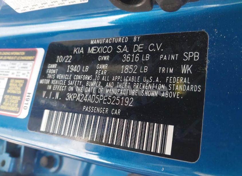 Photo 9 of 2023 Kia Rio S (VIN 3KPA24AD5PE525192)