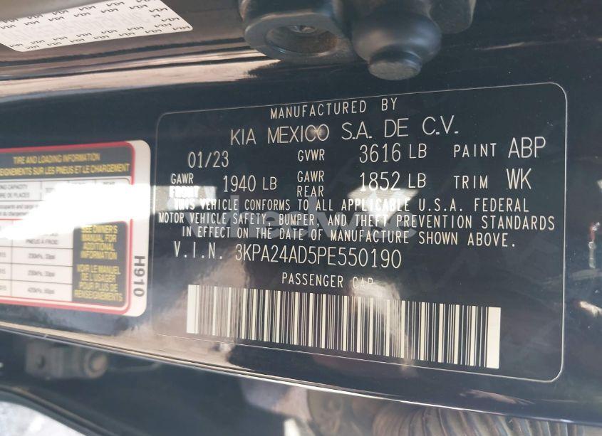Photo 9 of 2023 Kia Rio LX (VIN 3KPA24AD5PE550190)