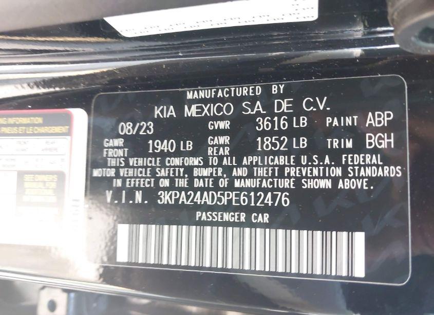 Photo 9 of 2023 Kia Rio S (VIN 3KPA24AD5PE612476)