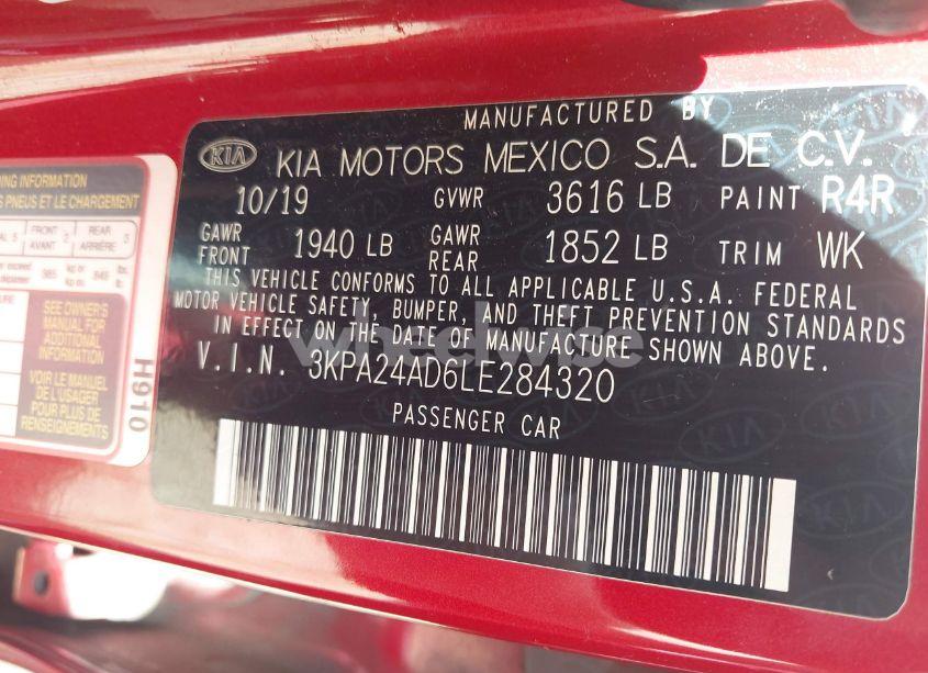 Photo 9 of 2020 Kia Rio S (VIN 3KPA24AD6LE284320)