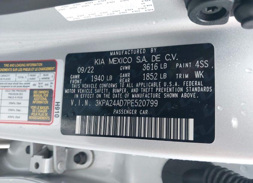 Photo 9 of 2023 Kia Rio S (VIN 3KPA24AD7PE520799)