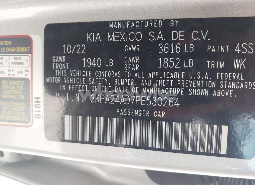 Photo 9 of 2023 Kia Rio S (VIN 3KPA24AD7PE530264)