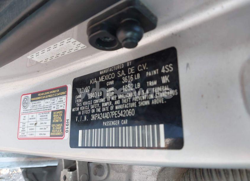 Photo 9 of 2023 Kia Rio S (VIN 3KPA24AD7PE542060)